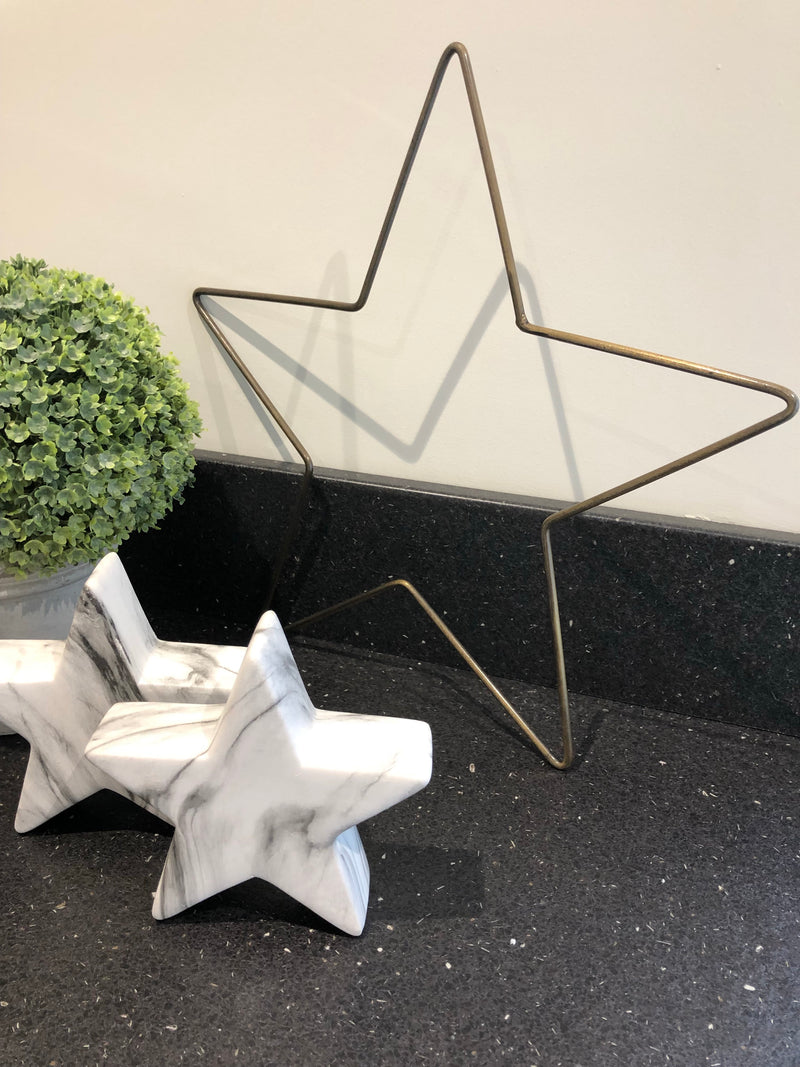Brass bronze gold metal star 3 sizes