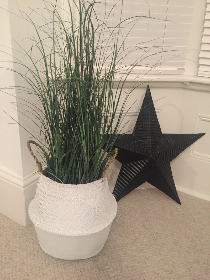 Large White Grass seagrass belly Basket