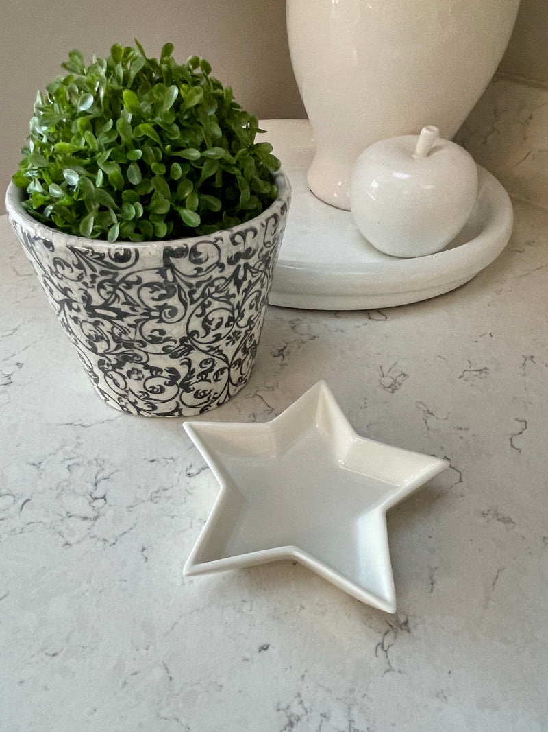 White ceramic star dish