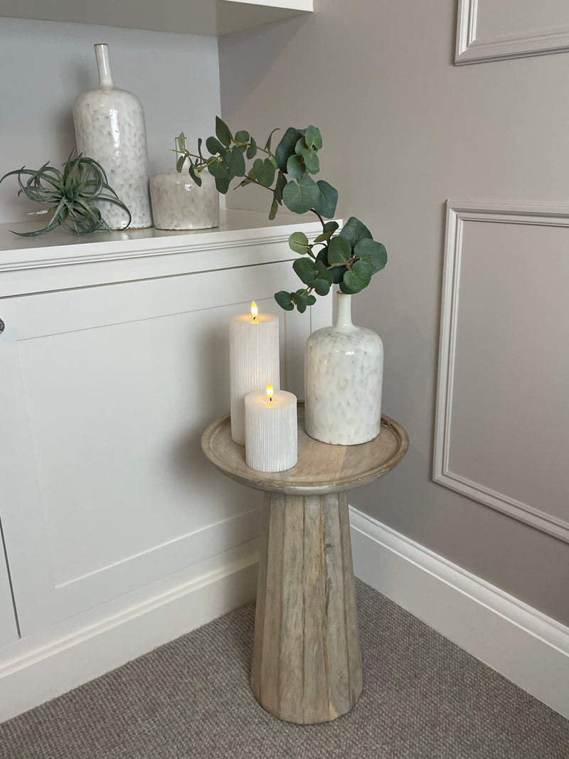 Danaway white wash wood edge side table