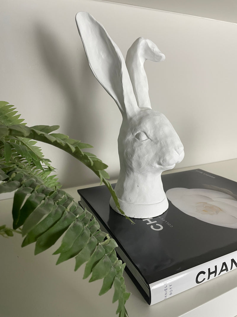 White Ear Flop Rabbit Head