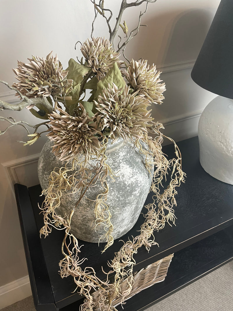 Faux Beige Spanish Moss Spray