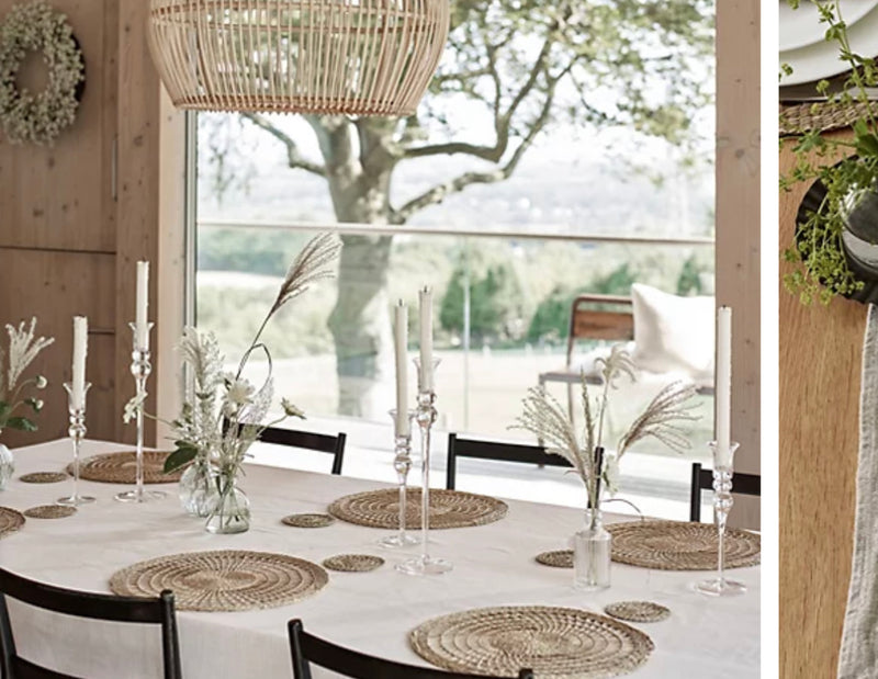 Seagrass Weave woven Round Placemats Set Of 4