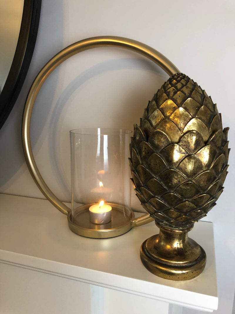 Gold Artichoke with lid