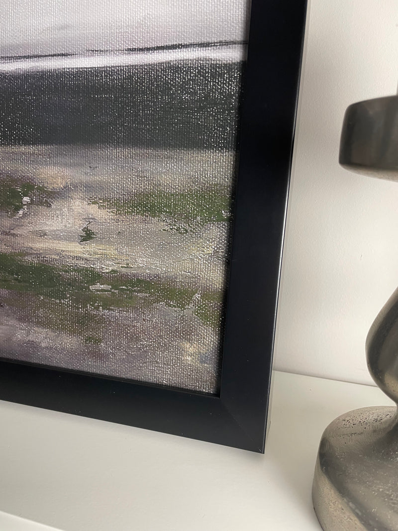 Cloudy scene framed picture