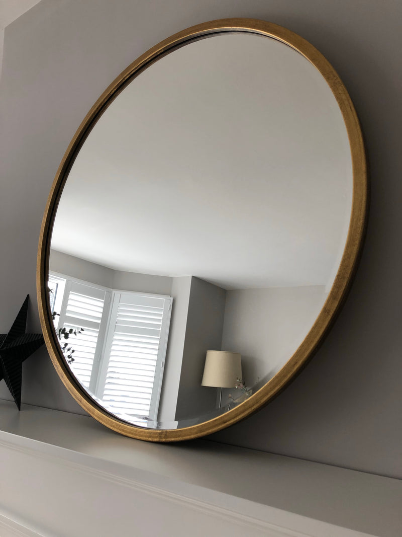 Gold round mirror 80cm and 60cm