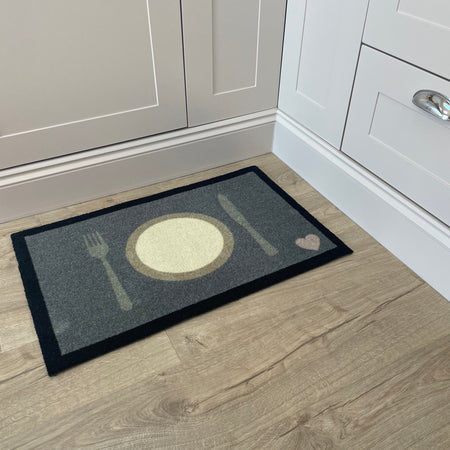Howler and scratch teatime dog cat bowl washable mat rug