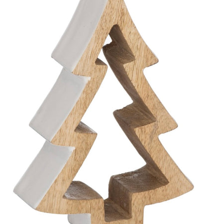 Chunky Standing Wooden Outline Christmas Tree, 2 Sizes