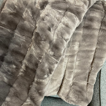 Deep taupe chocolate empress fur throw 2 Sizes Available