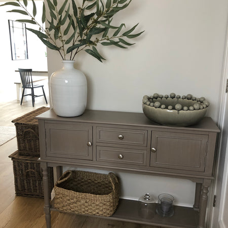 Store Seconds Taupe console with drawer and cupboard