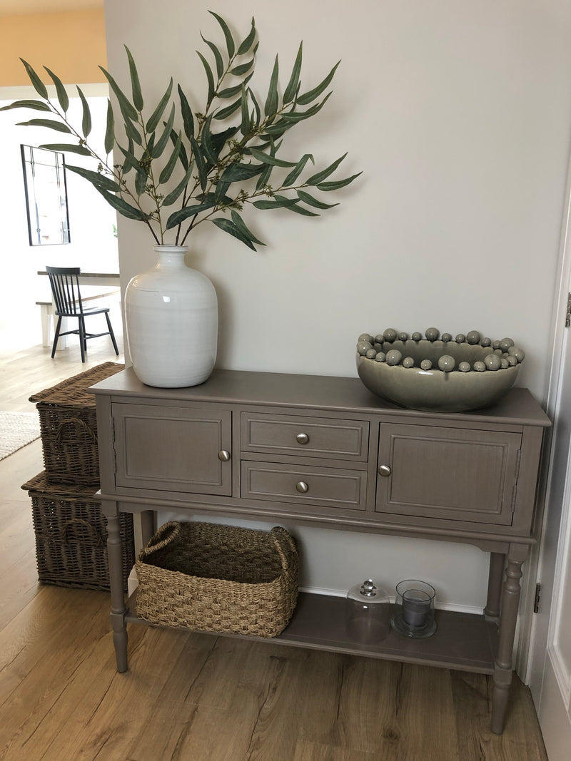 Store Seconds Taupe console with drawer and cupboard