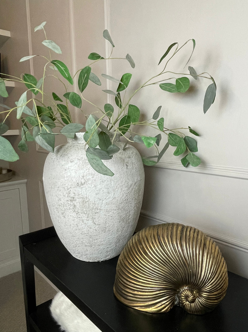 Gold sea snail shell ornament