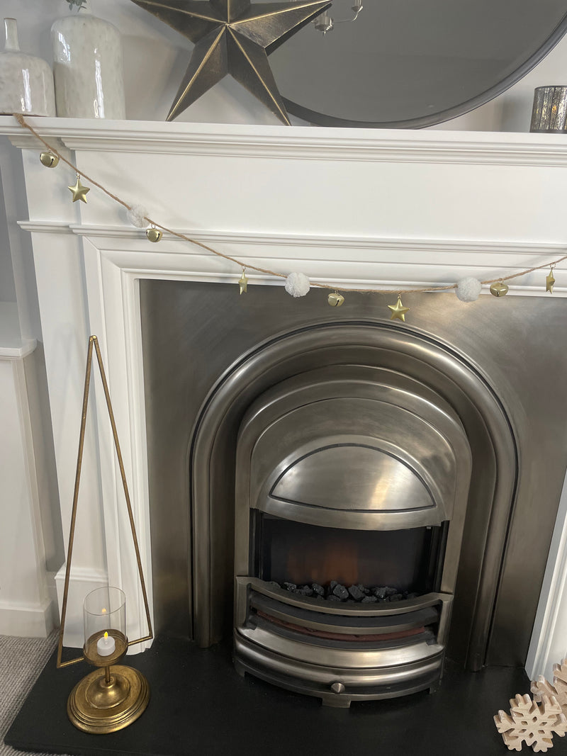 Tall simple gold metal tree candle holder 2 sizes
