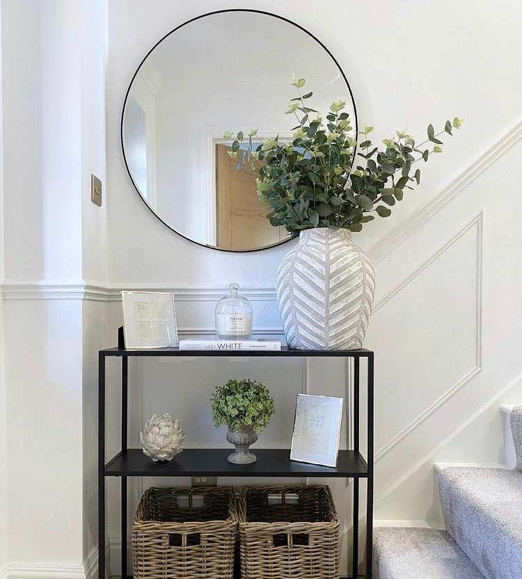 Bloomville large chevron stone rustic vase