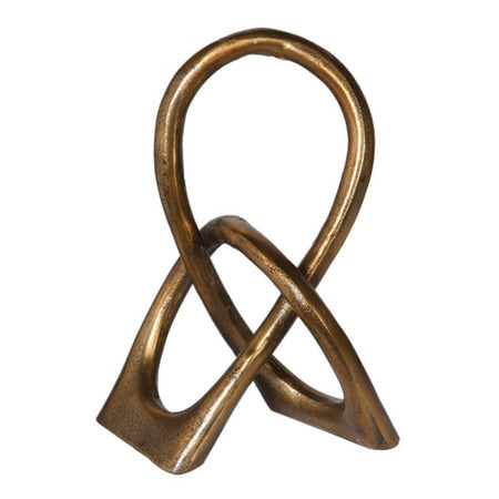 Bronze antique gold shaped loop sculpture ornament