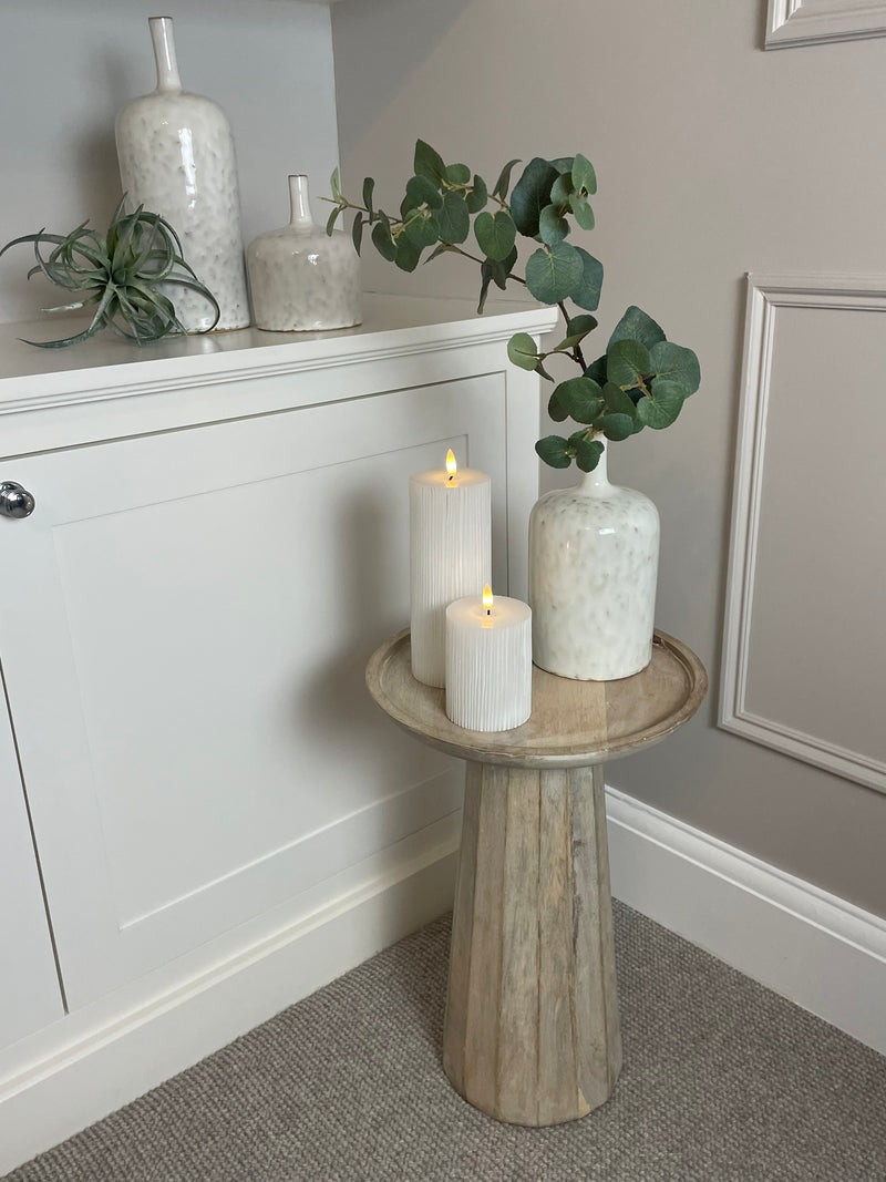 Danaway white wash wood edge side table