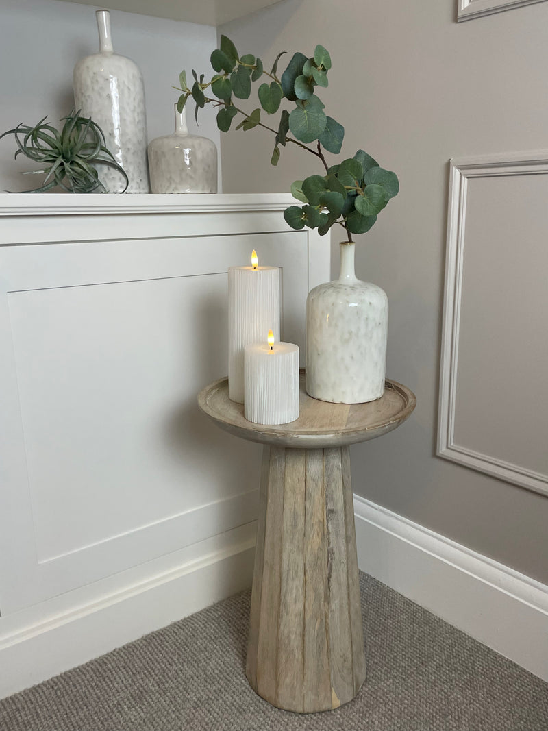 Danaway white wash wood edge side table