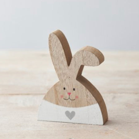 Easter Wooden white rabbit