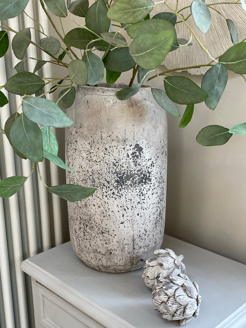 Large tall stone effect vase